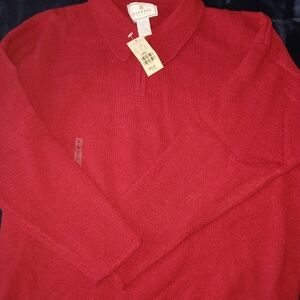 Express Women's Classic Red Zip-Up Sweater